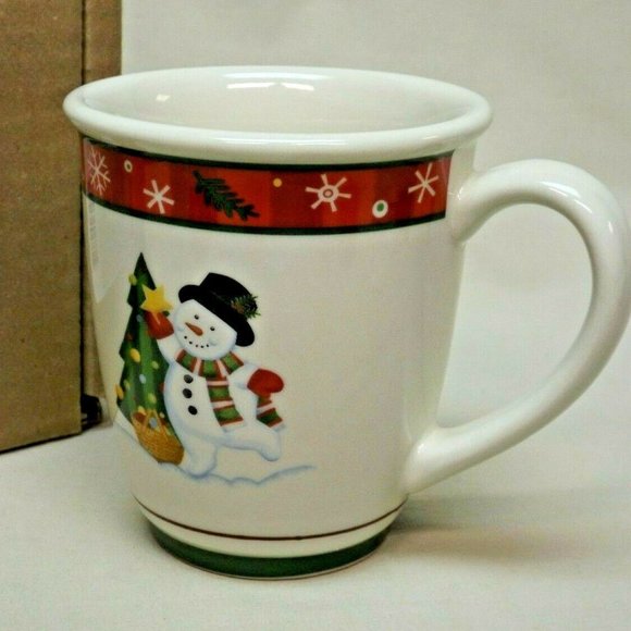 Longaberger Pottery Holiday Mug with Bluster the Snowman in Original Box - Picture 7 of 12